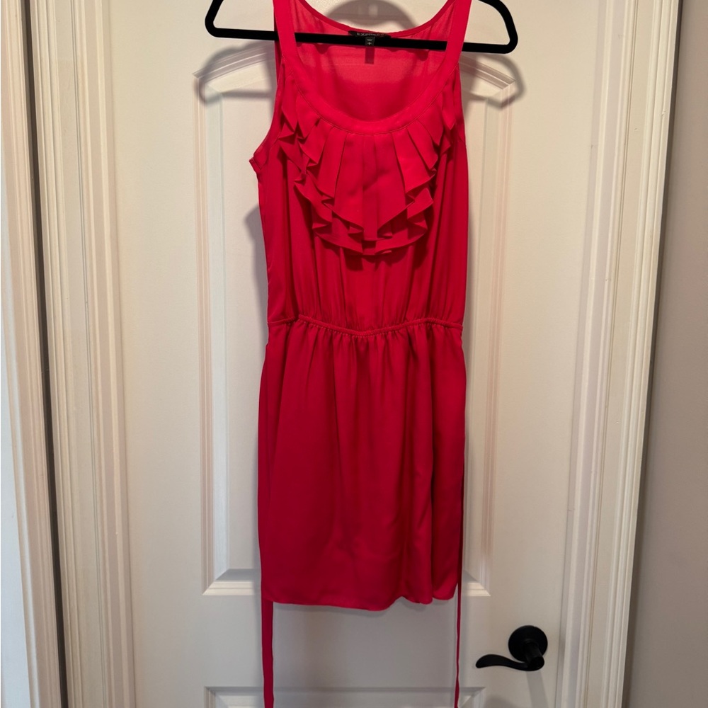 Express Vibrant Red Sleeveless Dress